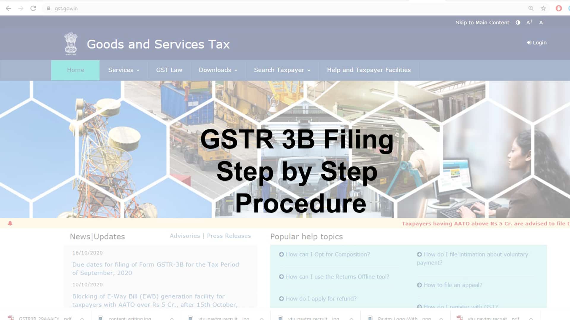 GSTR-3B Filing Step by Step Procedure