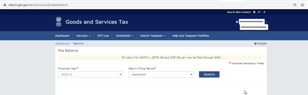 GSTR 3B financial year