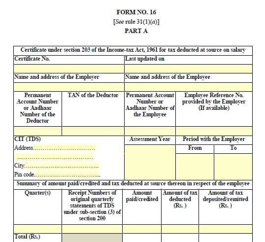 Form 16 Format General
