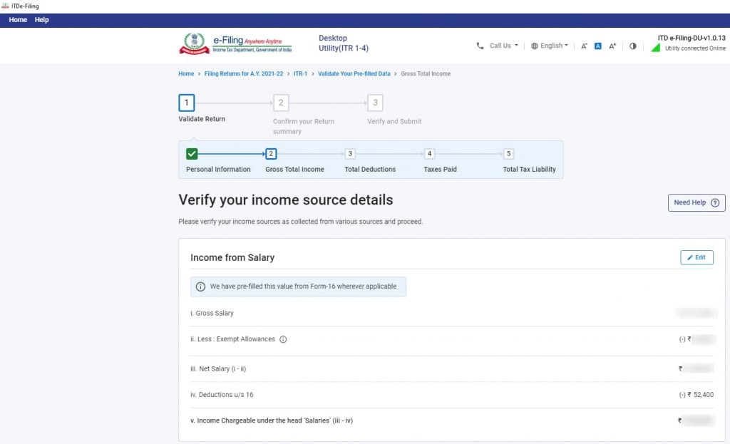 Verify your income source details