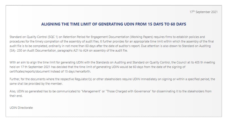 udin generation time limit changed from 15 days to 60 days
