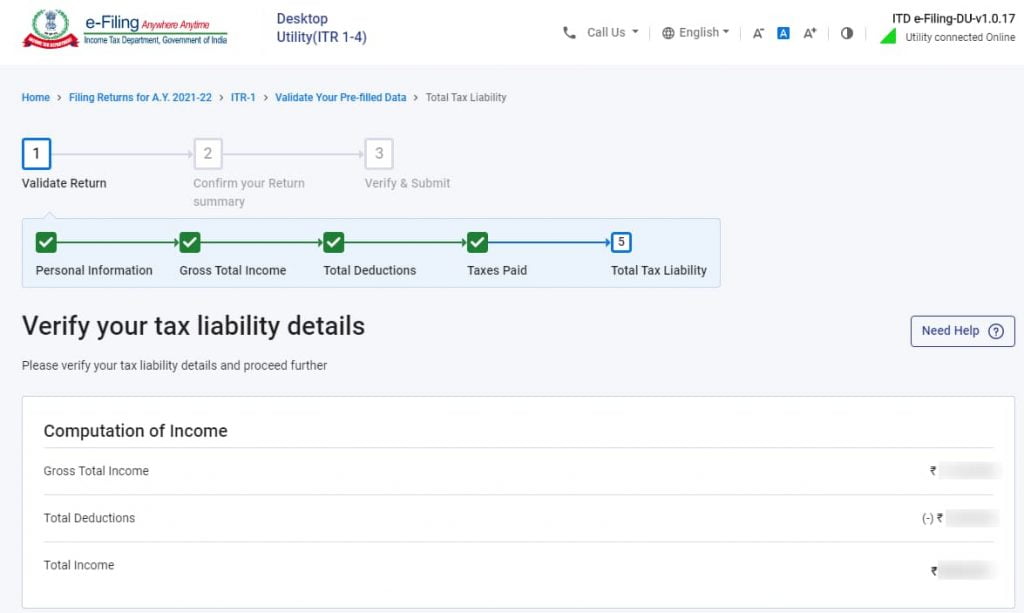 Verify your tax liability details